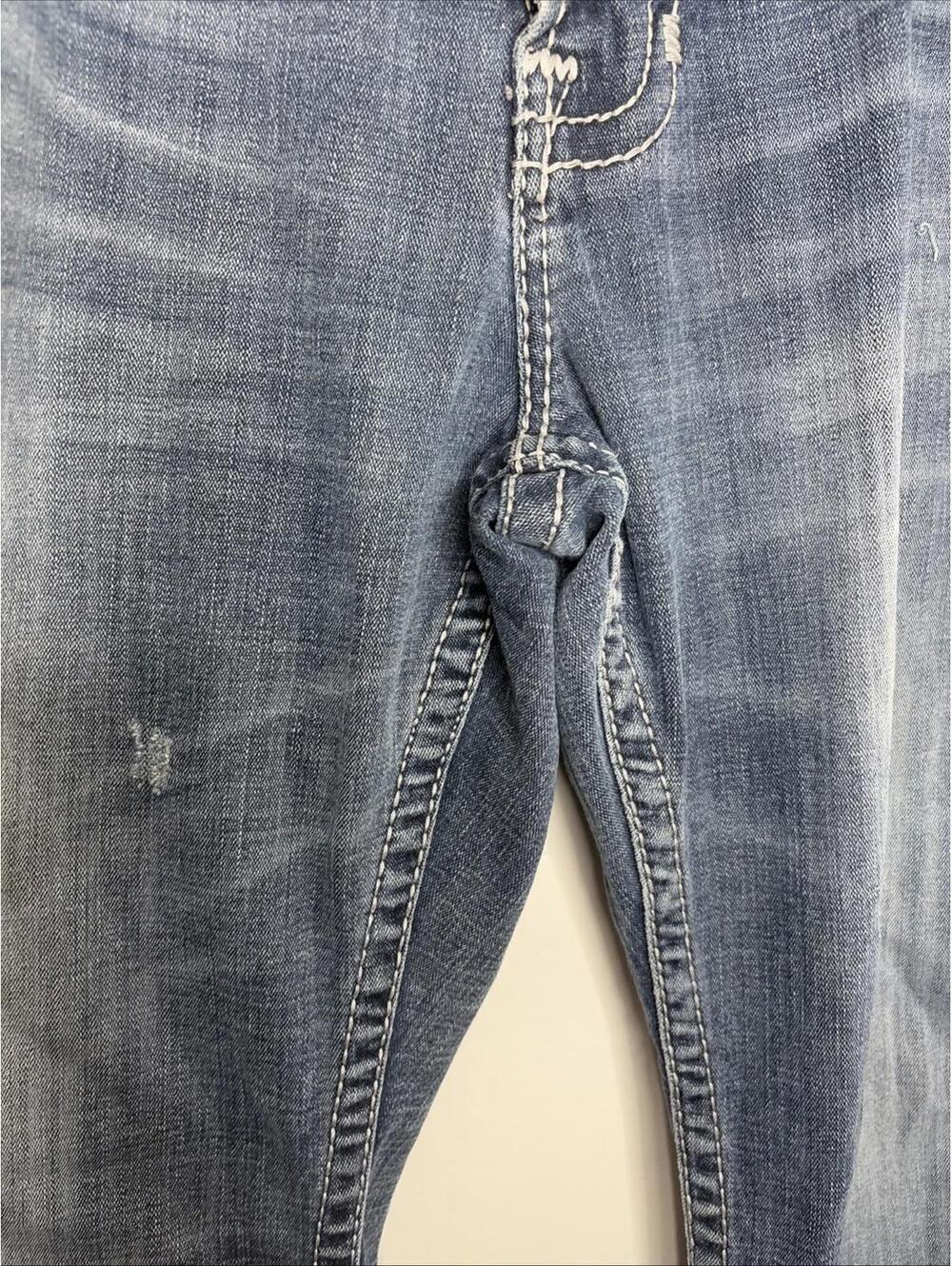 Big Star Jeans Mens 36 Voyager Straight Western Country Buckle Medium Wash - Picture 9 of 13